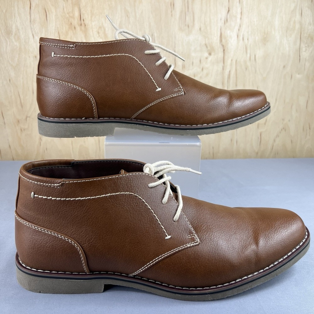Sonoma Goods for Life Men's Chukka Boots Size 13M Cognac Ortholite Casual